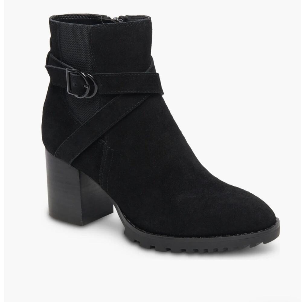 NWOT Blondo Tamzin Waterproof Bootie in Black Suede
